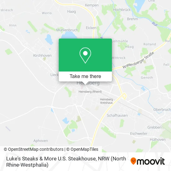 Карта Luke's Steaks & More U.S. Steakhouse