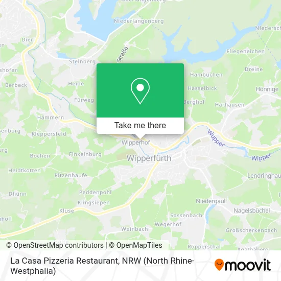 La Casa Pizzeria Restaurant map