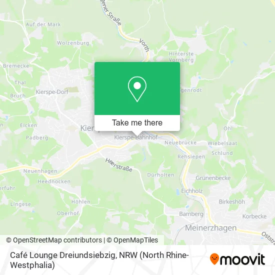 Карта Café Lounge Dreiundsiebzig