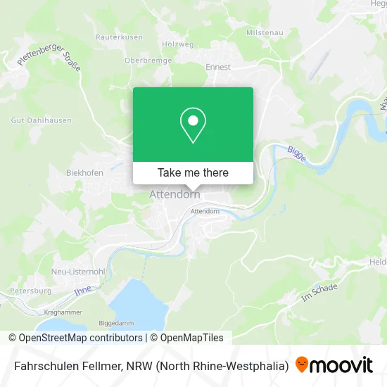 Fahrschulen Fellmer map