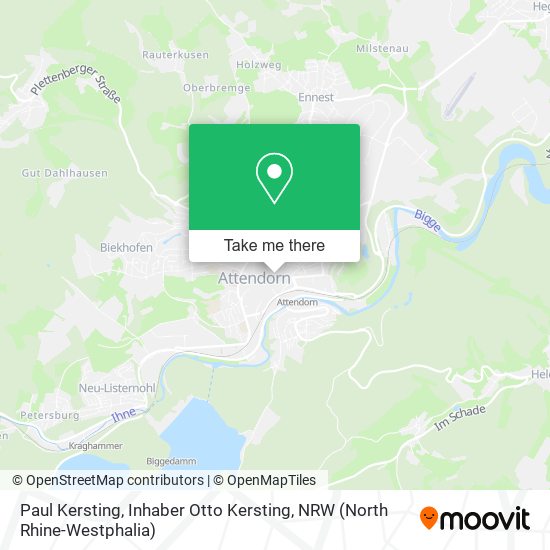 Paul Kersting, Inhaber Otto Kersting map