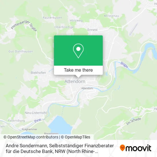 Карта Andre Sondermann, Selbstständiger Finanzberater für die Deutsche Bank