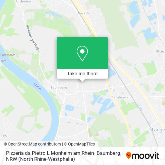 Pizzeria da Pietro L Monheim am Rhein- Baumberg map