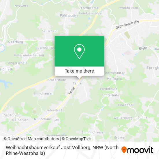 Weihnachtsbaumverkauf Jost Vollberg map