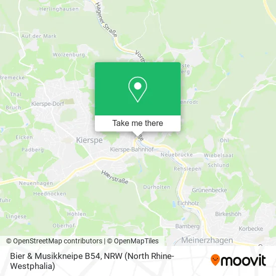 Карта Bier & Musikkneipe B54