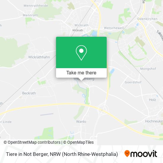Tiere in Not Berger map