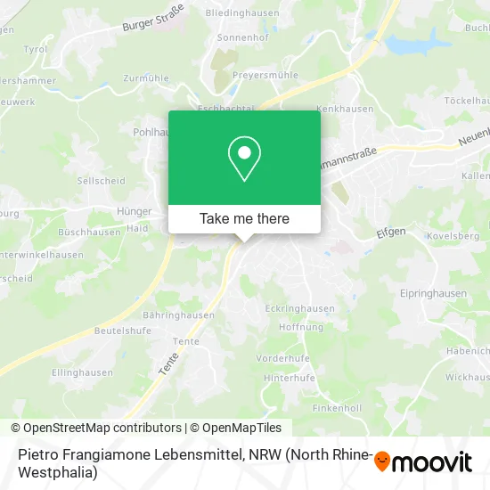 Карта Pietro Frangiamone Lebensmittel