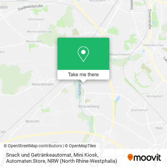 Карта Snack und Getränkeautomat, Mini Kiosk, Automaten.Store