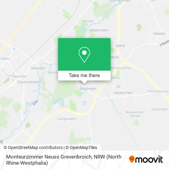 Карта Monteurzimmer Neuss Grevenbroich