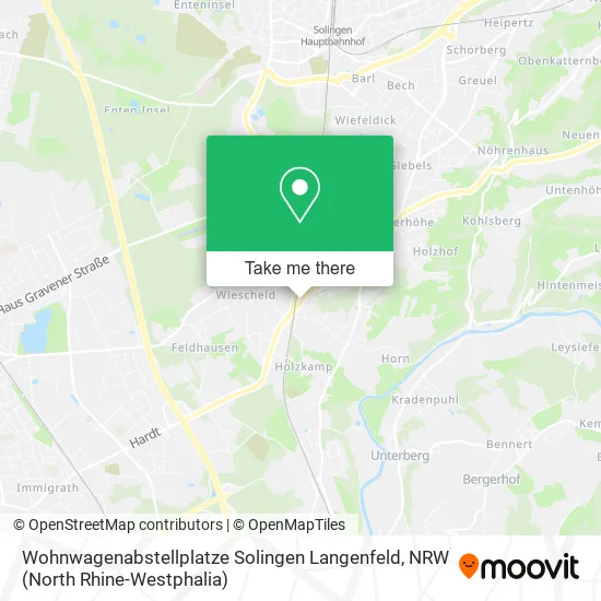 Карта Wohnwagenabstellplatze Solingen Langenfeld