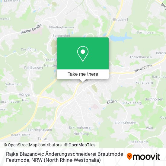 Rajka Blazanovic Änderungsschneiderei Brautmode Festmode map