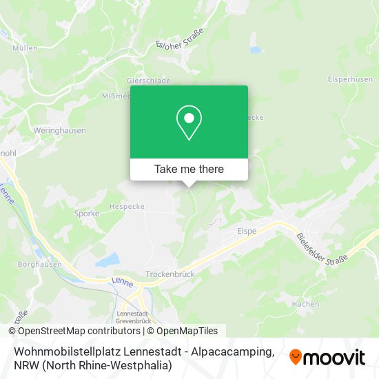 Карта Wohnmobilstellplatz Lennestadt - Alpacacamping