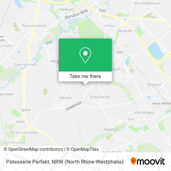 Карта Patesserie Perfekt