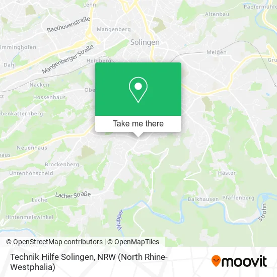 Карта Technik Hilfe Solingen