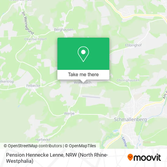 Pension Hennecke Lenne map