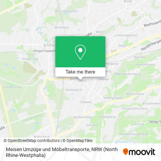 Meisen Umzüge und Möbeltransporte map