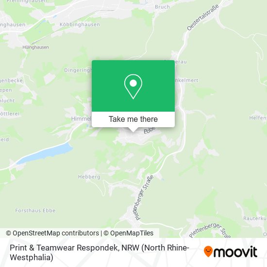 Print & Teamwear Respondek map
