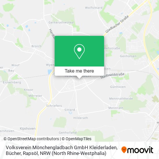 Volksverein Mönchengladbach GmbH Kleiderladen, Bücher, Rapsöl map