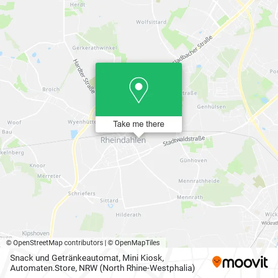 Карта Snack und Getränkeautomat, Mini Kiosk, Automaten.Store