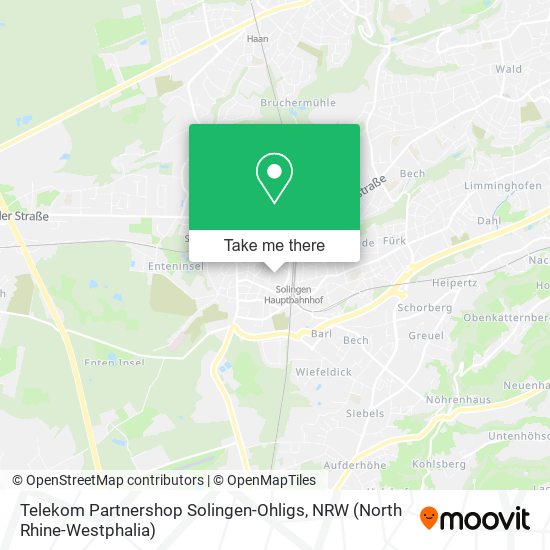 Telekom Partnershop Solingen-Ohligs map