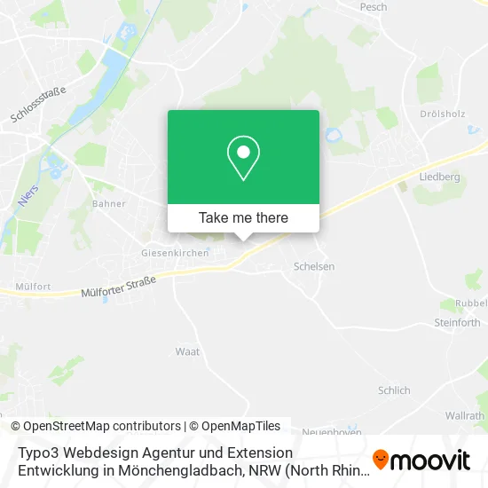 Карта Typo3 Webdesign Agentur und Extension Entwicklung in Mönchengladbach