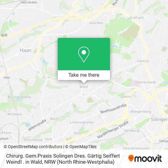 Chirurg. Gem.Praxis Solingen Dres. Gärtig Seiffert Weindl . in Wald map