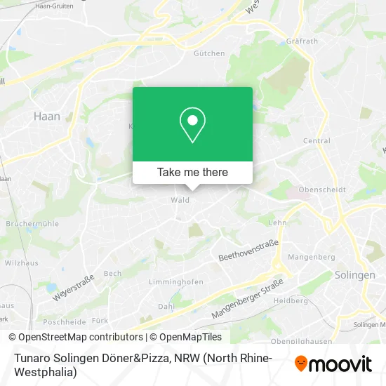 Карта Tunaro Solingen Döner&Pizza