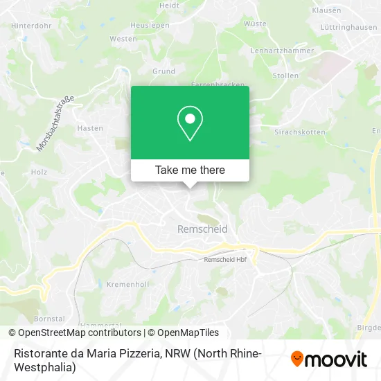 Карта Ristorante da Maria Pizzeria