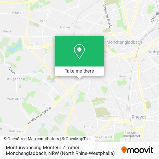 Monturwohnung Monteur Zimmer Mönchengladbach map