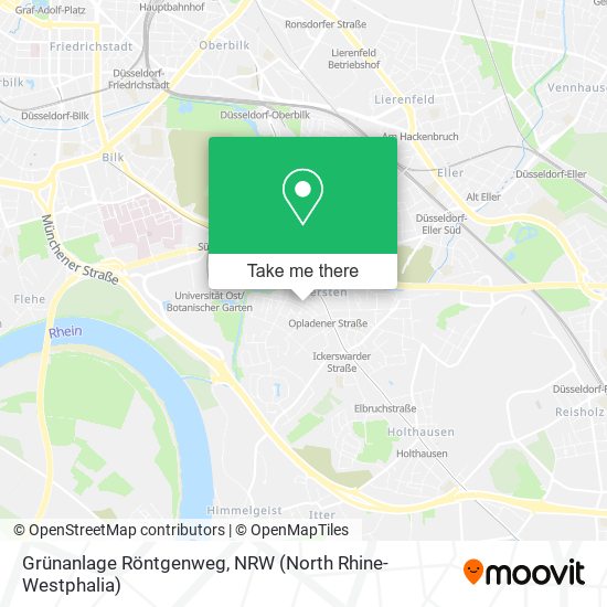 Grünanlage Röntgenweg map