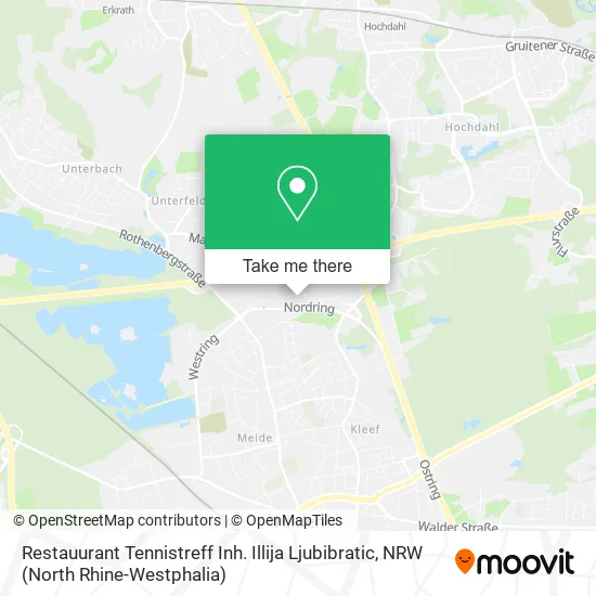 Карта Restauurant Tennistreff Inh. Illija Ljubibratic