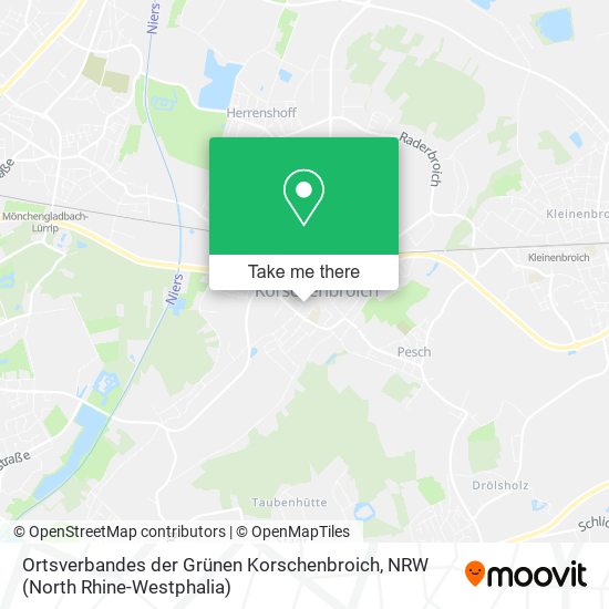 Ortsverbandes der Grünen Korschenbroich map