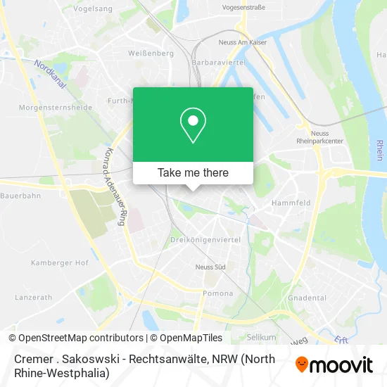 Карта Cremer . Sakoswski - Rechtsanwälte