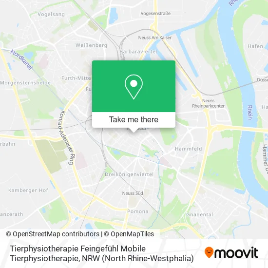 Карта Tierphysiotherapie Feingefühl Mobile Tierphysiotherapie