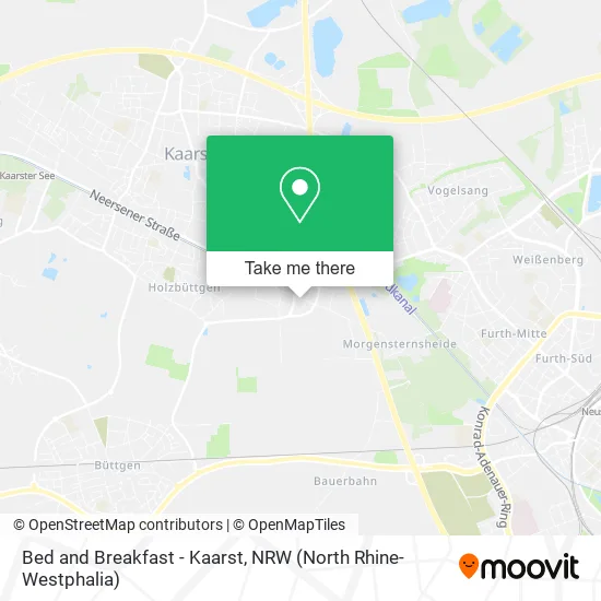 Карта Bed and Breakfast - Kaarst