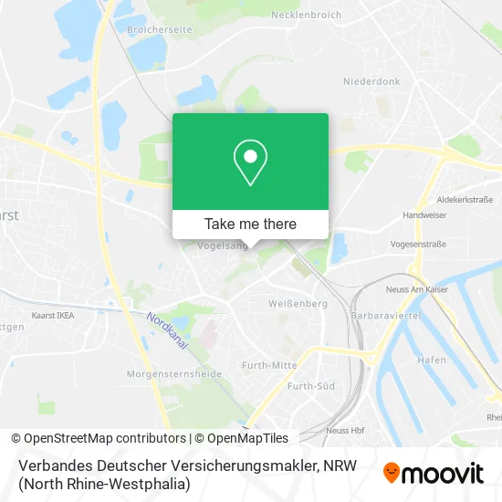 Карта Verbandes Deutscher Versicherungsmakler