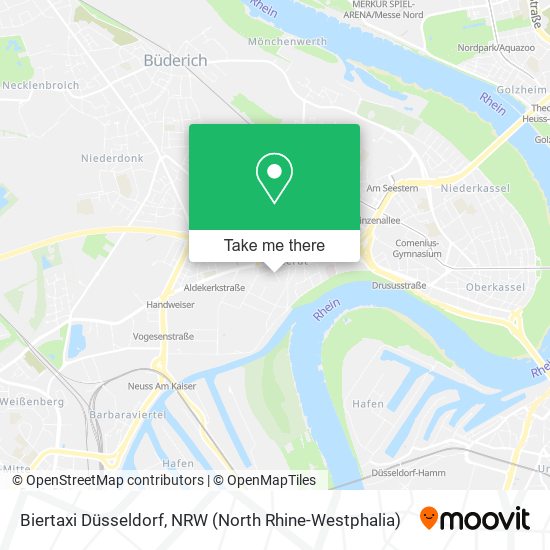 Biertaxi Düsseldorf map