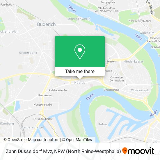 Zahn Düsseldorf Mvz map