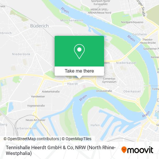 Tennishalle Heerdt GmbH & Co map