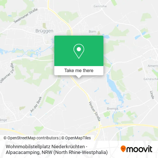 Карта Wohnmobilstellplatz Niederkrüchten - Alpacacamping