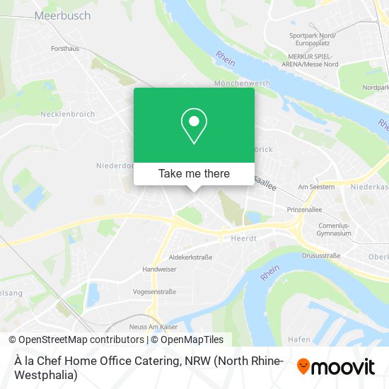 À la Chef Home Office Catering map