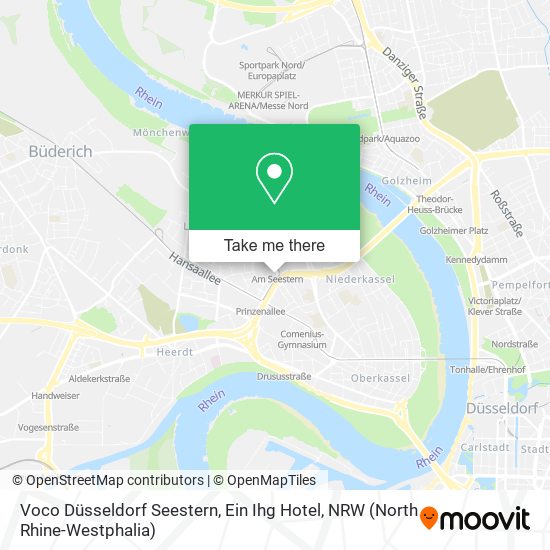 Voco Düsseldorf Seestern, Ein Ihg Hotel map