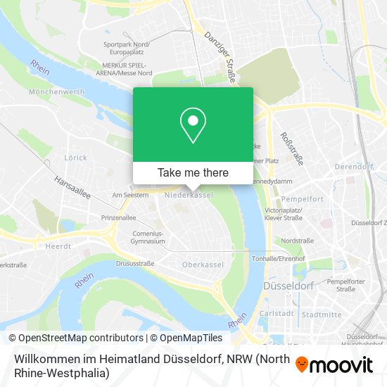 Карта Willkommen im Heimatland Düsseldorf