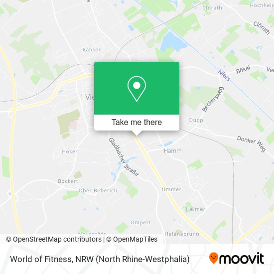 World of Fitness map