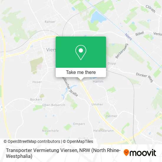 Карта Transporter Vermietung Viersen