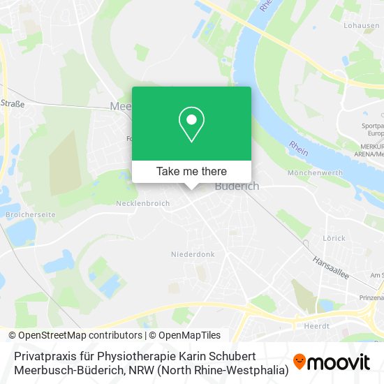 Privatpraxis für Physiotherapie Karin Schubert Meerbusch-Büderich map
