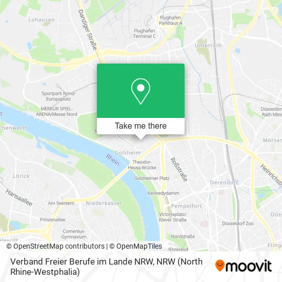 Карта Verband Freier Berufe im Lande NRW