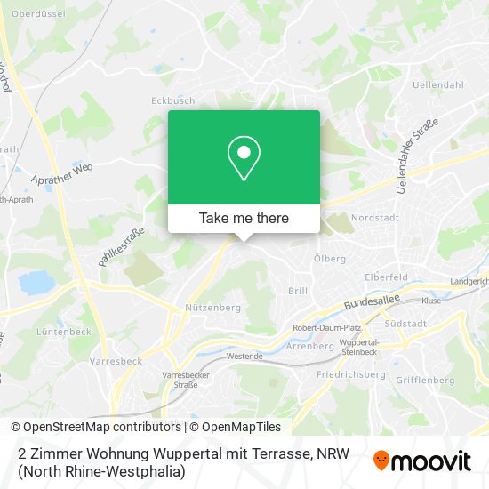 2 Zimmer Wohnung Wuppertal mit Terrasse map