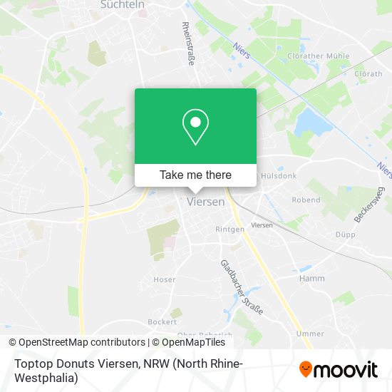 Toptop Donuts Viersen map