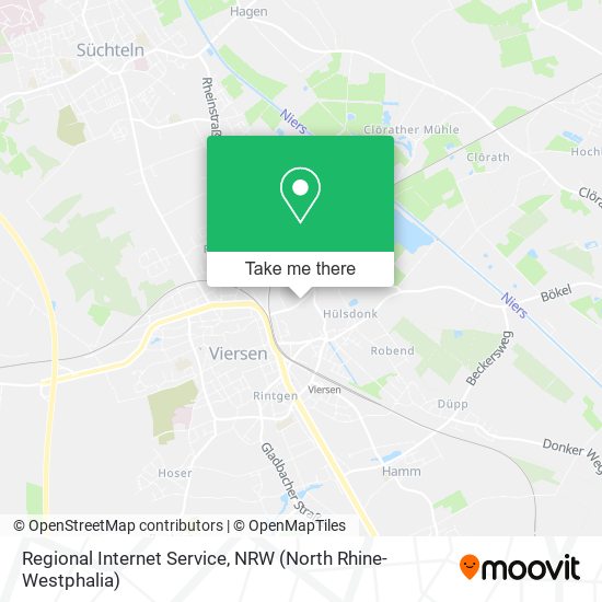 Regional Internet Service map